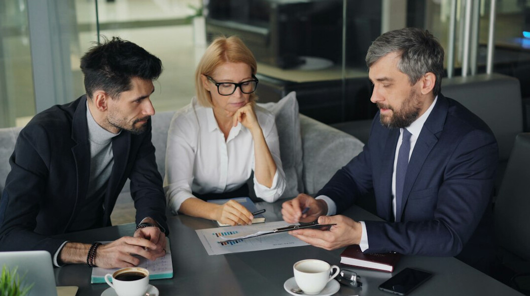 business professionals discussing