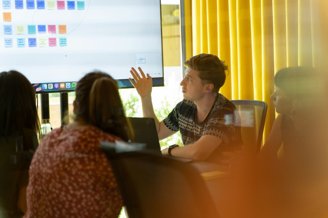 person giving presentation